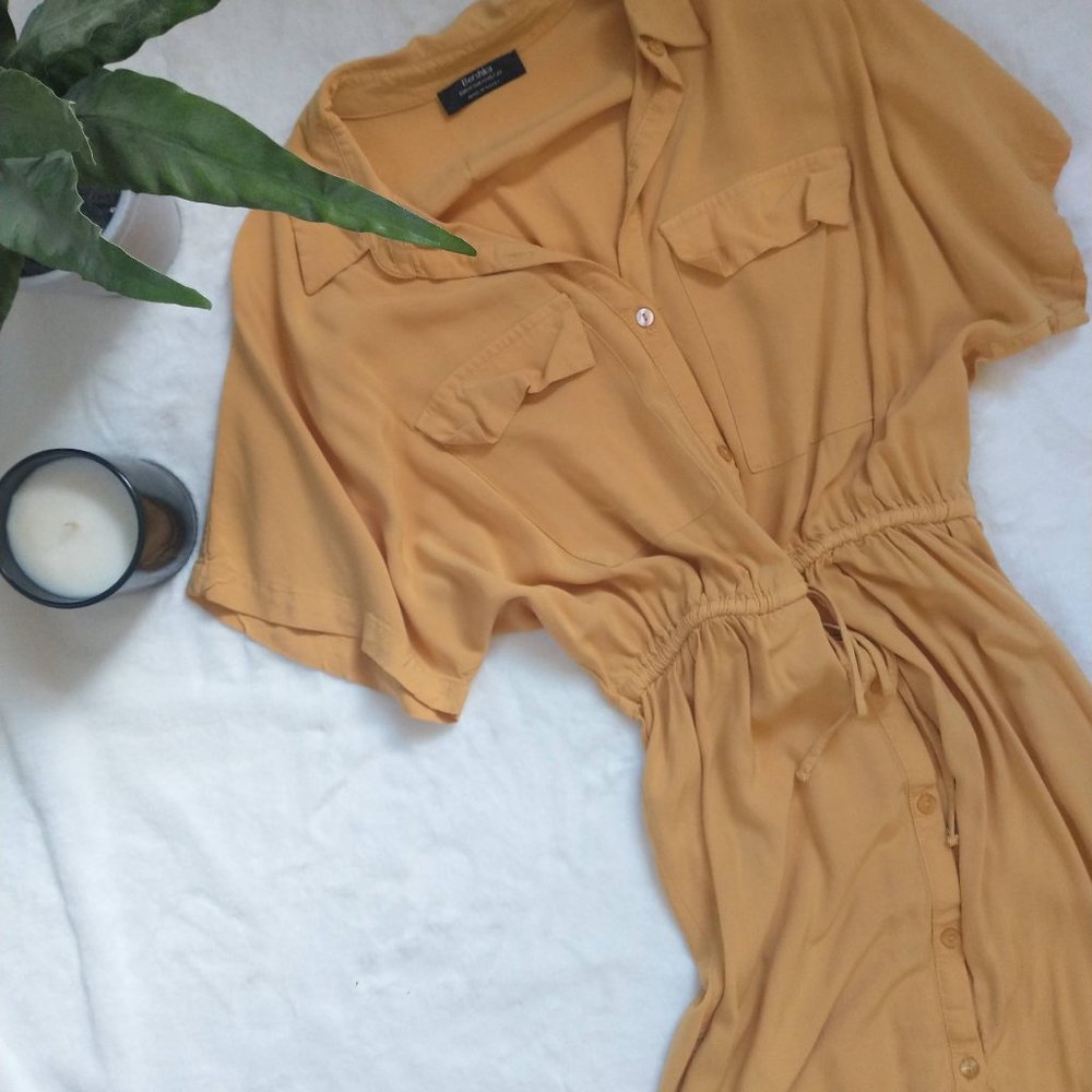 Bershka Yellow Dress - Size Medium